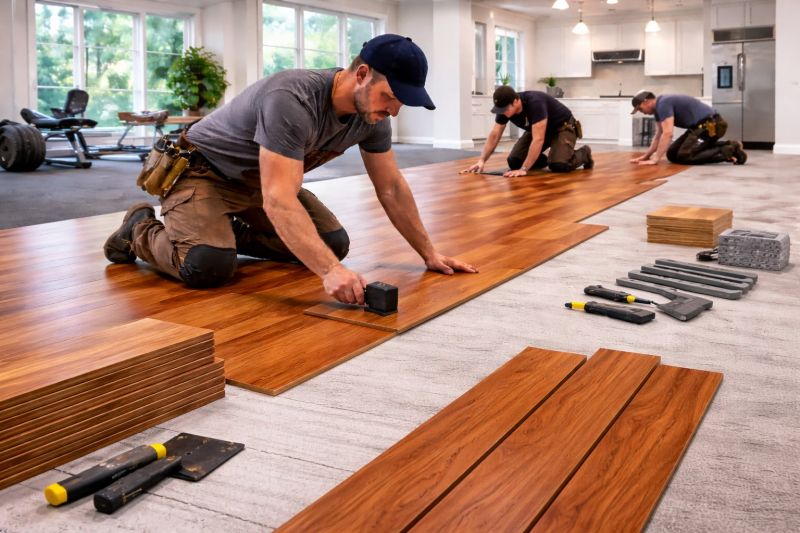 Cherry Floor Installation in Celina, TX