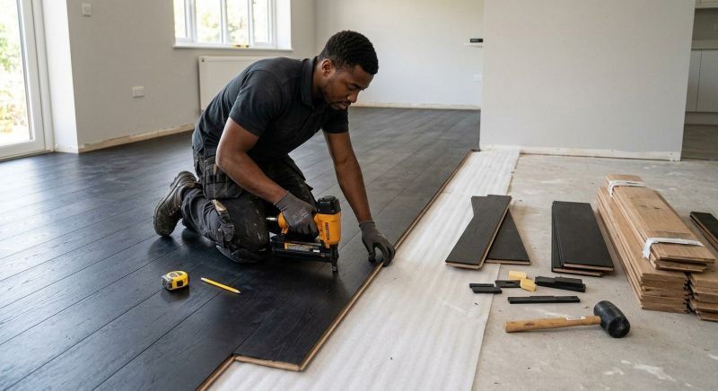 Dark Wood Floor Installation in Frisco, TX