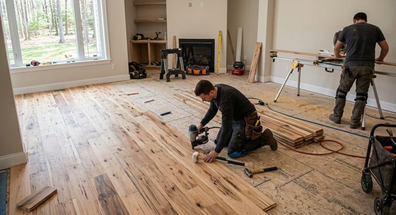 Hickory Floor Installation in Frisco, TX