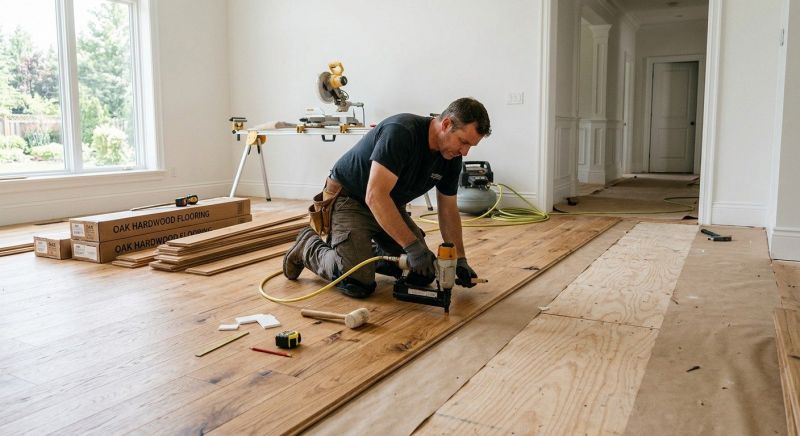 Oak Floor Installation in Addison, TX