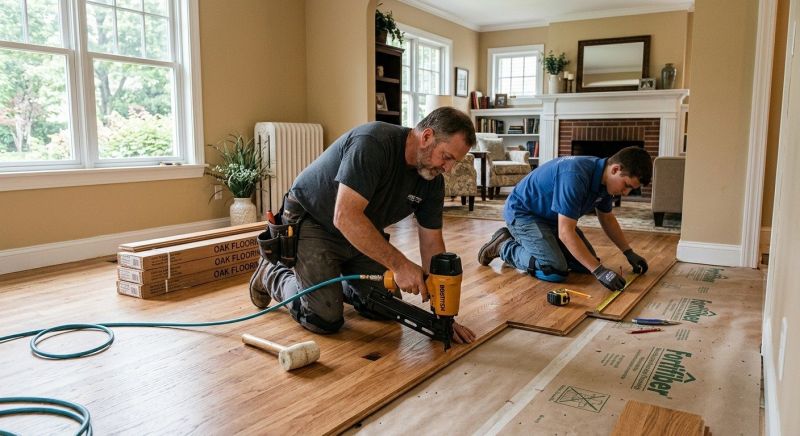 Oak Floor Installation in Allen, TX