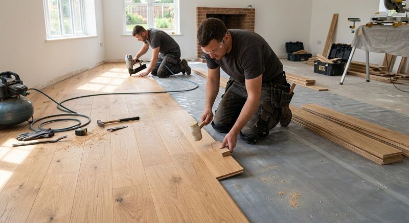 Oak Floor Installation in Celina, TX