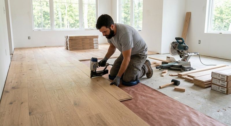 Oak Floor Installation in Denton County, TX