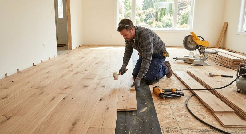 Oak Floor Installation in Lewisville, TX