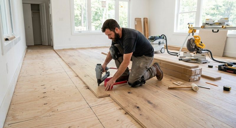 Oak Floor Installation in Lewisville, TX