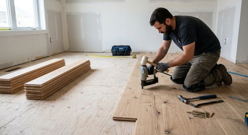 Oak Floor Installation in Lewisville, TX