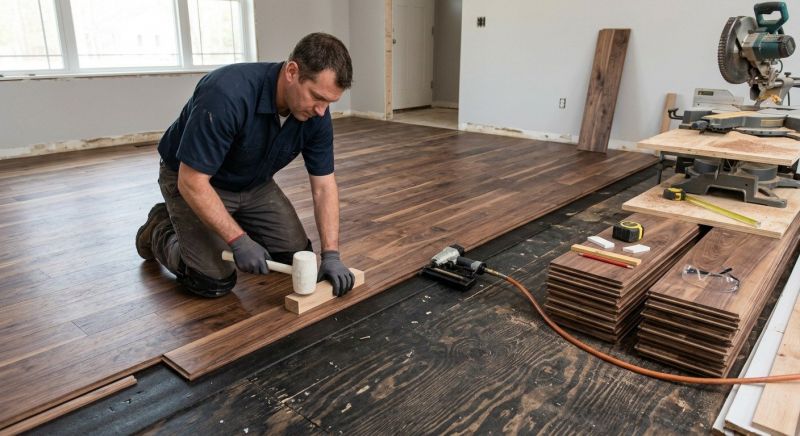 Walnut Flooring Installation in Frisco, TX