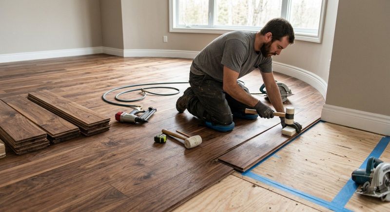 Walnut Flooring Installation in Frisco, TX