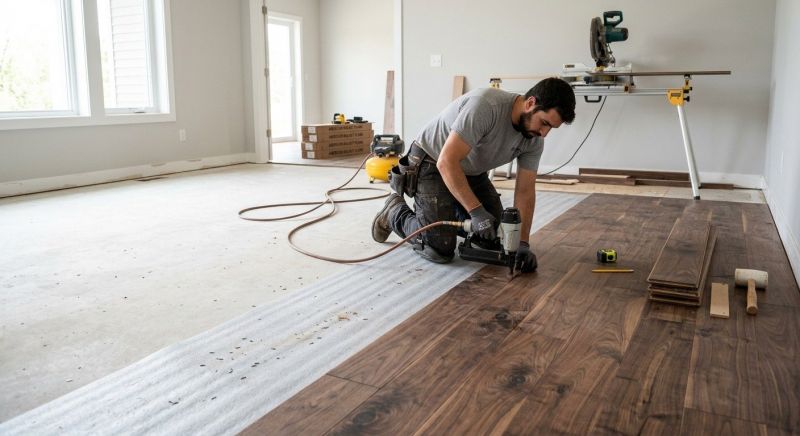 Walnut Flooring Installation in Frisco, TX